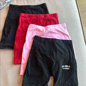 Brandy Melville Black, Red, Pink Bike Shorts